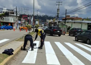 Refuerzan señalización vial para proteger a peatones en SCLC