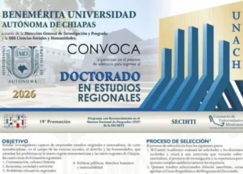 Abierta la convocatoria de ingreso Doctorado en Estudios Regionales que se imparte en la UNACH