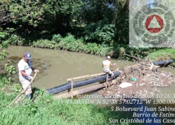 Refuerza PC acciones preventivas con limpieza del Río Amarillo 