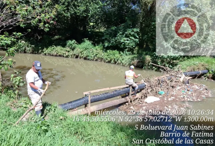 Refuerza PC acciones preventivas con limpieza del Río Amarillo 