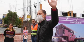 Presidenta supervisa construcción de la línea 4 del cablebús que registra 20% de avance