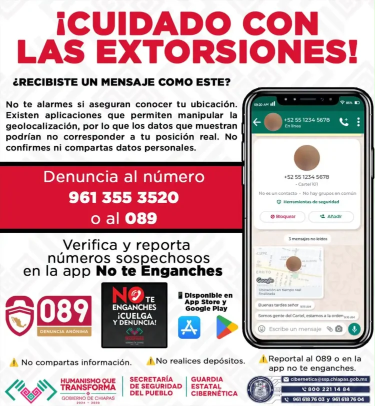 La prevención también inicia antes de abrir un mensaje en WhatsApp: SSP