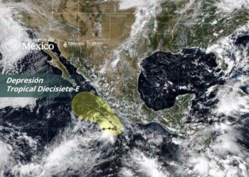 Se forma la depresión tropical Diecisiete-E frente a las costas del Pacífico mexicano