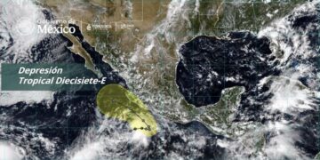Se forma la depresión tropical Diecisiete-E frente a las costas del Pacífico mexicano