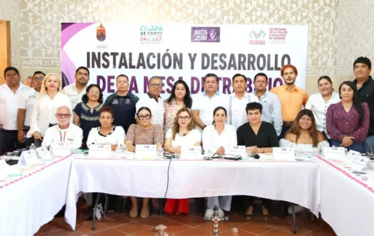 En Chiapa de Corzo, FGE participa en la instalación de la Mesa de Trabajo de la Declaratoria de la AVGM