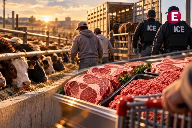 Redadas de ICE disparan el precio de la carne en EU por escasez de trabajadores