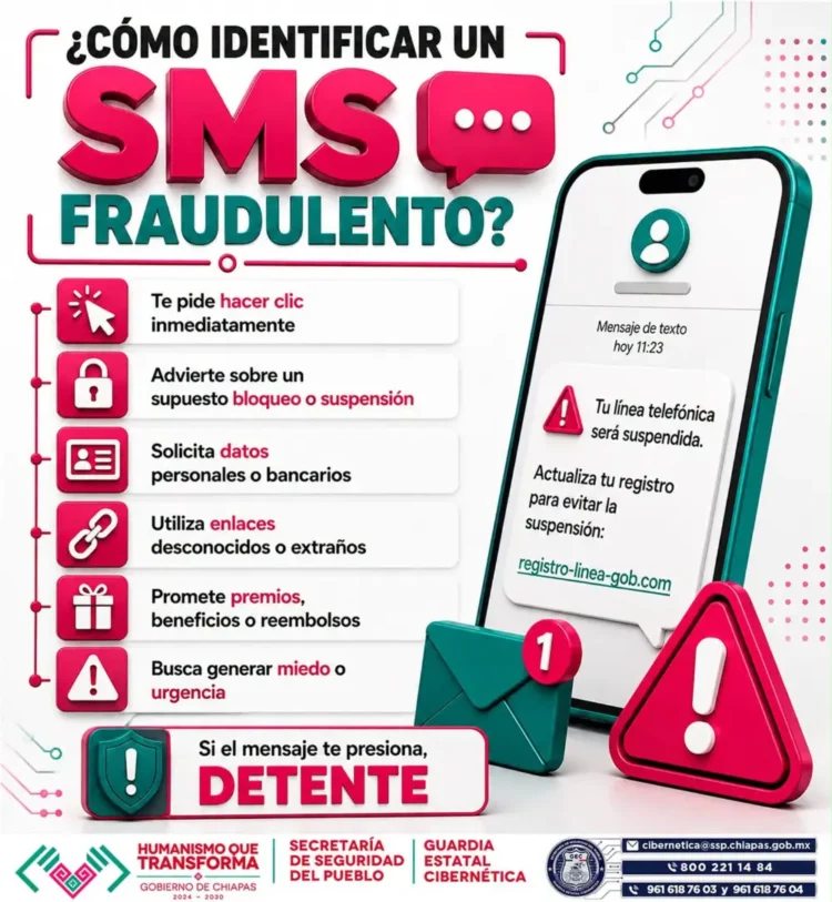 Identificar SMS fraudulentos también es prevenir: SSP