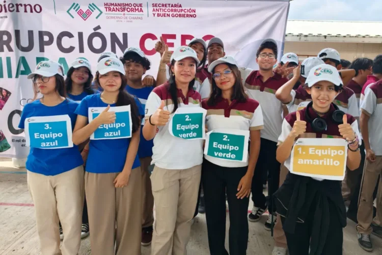 CECyT 34 Real del Bosque fortalece valores con Rally Corrupción Cero Chiapas 2026