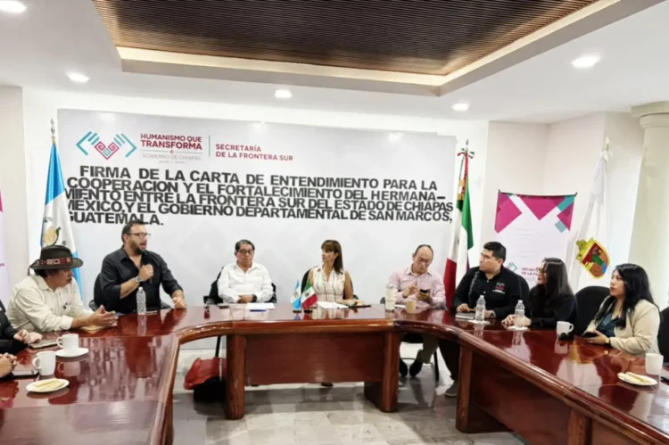 Chiapas y San Marcos, fortalecen cooperación para impulsar desarrollo económico y comercial de la frontera sur