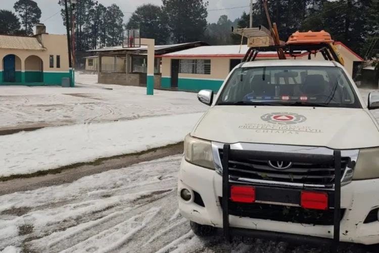 Protección Civil supervisa comunidades tras granizada y no reporta afectaciones